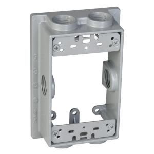 Bell 1 Gang Six 1/2 in. Holes Electrical Box Extension Ring   Gray SE650S