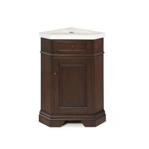 Hembry Creek Richmond 26 in. Vanity in Mahogany with Vitreous China Vanity Top in White with White Basin PEG 678CV 2618MA