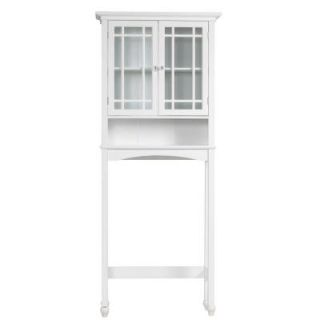 Elegant Home Fashions Albion 28 in. W x 9.5 in. D x 68 in. H Over John Space Saver in White 9HD367