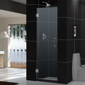 DreamLine Unidoor 24 in. x 72 in. Frameless Hinge Shower Door in Chrome SHDR 20247210F 01