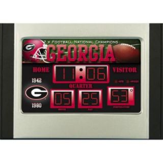 University of Georgia 6.5 in. x 9 in. Scoreboard Alarm Clock with Temperature 0128607
