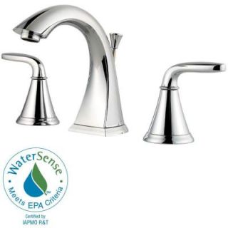 Pfister Pasadena 8 in. Widespread 2 Handle High Arc Bathroom Faucet in Polished Chrome F 049 PDCC
