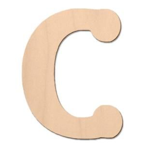 Design Craft MIllworks 8 in. Baltic Birch Bubble Wood Letter (C) 47038