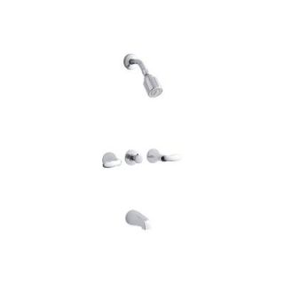 KOHLER Coralais 2 Handle 1 Spray Tub and Shower Faucet Trim in Polished Chrome (Valve not included) T15231 4S CP
