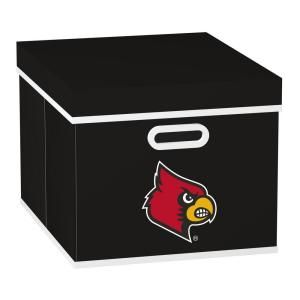 MyOwnersBox College STACKITS University of Louisville 12 in. x 10 in. x 15 in. Stackable Black Fabric Storage Cube 12032 003CULO