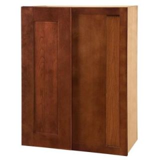 Home Decorators Collection Assembled 24x30x12 in. Wall Blind Corner Cabinet in Kingsbridge Cabernet WBCU2730R KCB