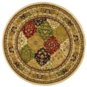 Safavieh Lyndhurst Assorted/Ivory 5 ft. 3 in. x 5 ft. 3 in. Round Area Rug LNH221A 5R