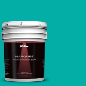 BEHR MARQUEE 5 gal. #490B 5 Cozumel Flat Exterior Paint 445305