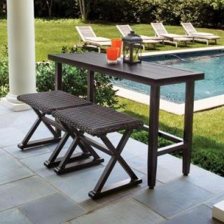 Hampton Bay Woodbury 3 Piece Patio Console Set DY9127 3 CON