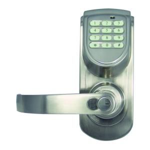 Design House Satin Nickel Electronic Keypad Entry Lever with Left Hand 702951