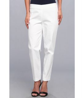 Jones New York Slim Stretch Cotton Pant Womens Casual Pants (White)