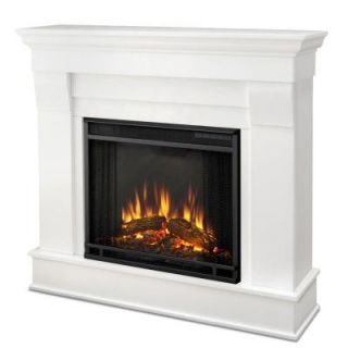 Real Flame Chateau 41 in. Electric Fireplace in White 5910E W