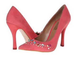 LOVE Moschino Pointed Toe Jeweled Pump High Heels (Coral)