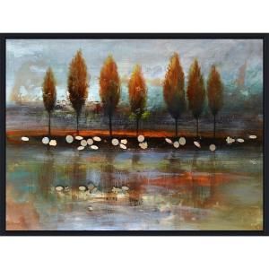 Yosemite Home Decor 32 in. x 48 in. Autumn Reflection Hand Painted Contemporary Artwork DCA290SA