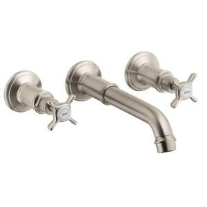 Hansgrohe Axor Montreux Wall Mount 2 Handle Bathroom Faucet in Brushed Nickel 16532821