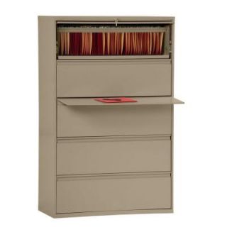 800 Series 42 in. W 5 Drawer Full Pull Lateral File Cabinet in Tropic Sand LF8F425 04
