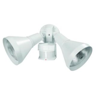 Heath Zenith 180 Degree Motion Sensing White Security Light with Bulbs DISCONTINUED SL 5424 WH2