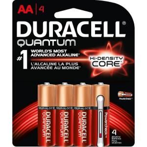 Duracell Quantum Alkaline AA Batteries (4 Pack) 004133366278
