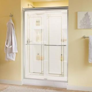 Delta Simplicity 47 3/8 in. x 70 in. Sliding Bypass Shower Door in Polished Chrome with Frameless Mission Glass 159120