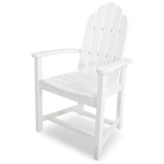 POLYWOOD Classic Adirondack White Patio Dining Chair ADD200WH