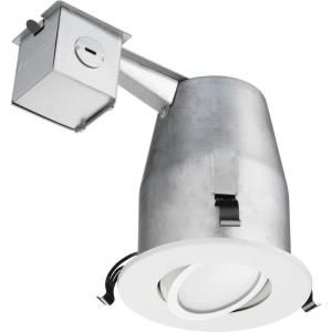 Lithonia Lighting 4 in. White Recessed Gimbal LED Downlighting Kit LK4GMW LED M4