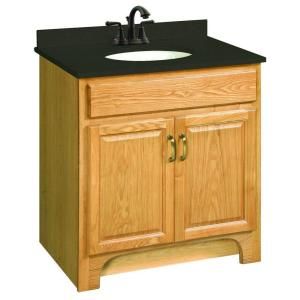 Design House Richland 30 in. W x 21 in. D Two Door Vanity Cabinet Only Unassembled in Nutmeg Oak 530394