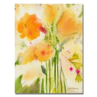 Trademark Fine Art 18 in. x 24 in. Orange Flowers Canvas Art SG0293 C1824GG