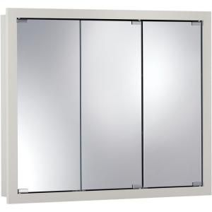 NuTone Granville 30 in. W x 26 in. H x 4.75 in. D Surface Mount Medicine Cabinet in Classic White 740957X