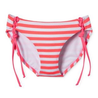 Juniors Side Tie Swim Bottom  Pink XL