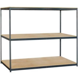 Salsbury Industries 9700 Series 96 in. W x 84 in. H x 36 in. D Heavy Duty Steel Frame and Particleboard Solid Shelving 9783