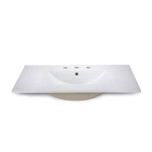 Xylem 37 in. Vitreous China Vanity Top with Integral Basin in White CST370WT 3