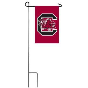 Team Sports America NCAA 12 1/2 in. x 18 in. South Carolina 2 Sided Garden Flag with 3 ft. Metal Flag Stand DISCONTINUED P127048
