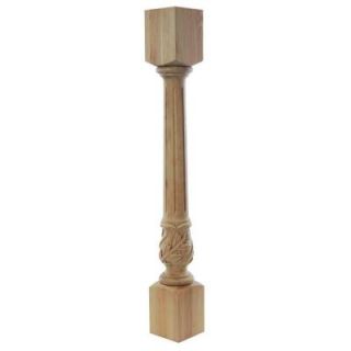 Foster Mantels Fluted Acanthus 4 1/2 in. x 4 1/2 in. x 36 in. Cherry Column C132C