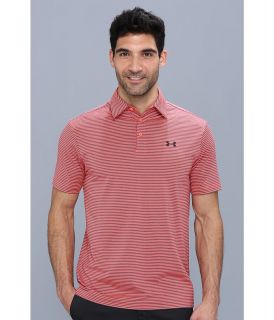 Under Armour Golf Elevated Heather Stripe Polo Mens Short Sleeve Knit (Orange)