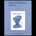 Differential Equations and Linear Algebra Student Solution Manual