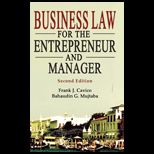 Business Law for the Entrepreneur and Manager