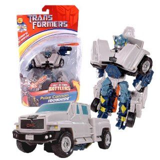 Hasbro Year 2007 Transformers Fast Action Battlers Series 6 Inch Tall Robot Action Figure   PULSE CANNON IRONHIDE with Missile Launcher and 1 Missile (Vehicle Mode: Topkick Pick Up Truck): Toys & Games