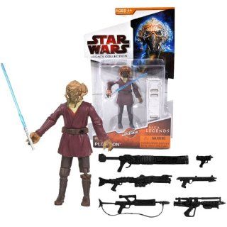 Hasbro Year 2009 Star Wars Legacy Collection Saga Legends Series 4 Inch Tall Action Figure   SL13 PLO KOON with Blue Lightsaber, Rifles and Gun: Toys & Games