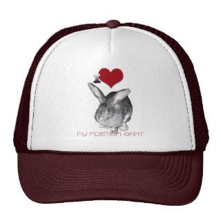 I Love My Flemish Giant Bunny Mesh Hat