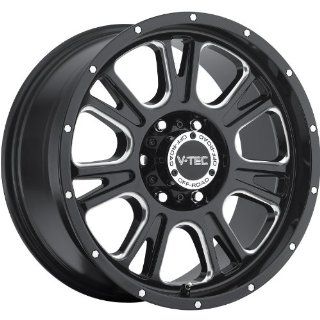 V Tec Fury 18 Black Wheel / Rim 8x6.5 with a 18mm Offset and a 125.2 Hub Bore. Partnumber 399 8881MS18: Automotive