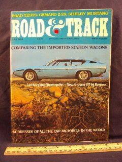 1968 68 June ROAD and TRACK Magazine, Volume 19 Number # 10 (Features Road Test On Ten Imported Station Wagons, Shelby GT 350s, Camaro Z 28, & Toyota Corolla) Road and Track Books