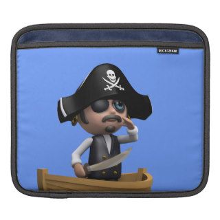 3d Pirate Ship Ahoy (editable) Sleeve For iPads