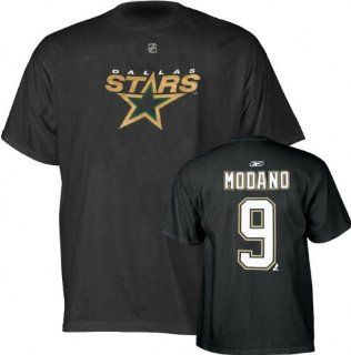 Mike Modano Black Reebok Name and Number Dallas Stars T Shirt  Outerwear Jackets  Sports & Outdoors