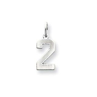 Sports Number Charm, White Gold: Jewelry