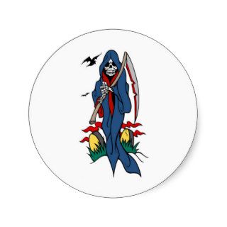 GRIM REAPER TATTOO PRINT STICKER