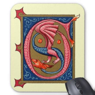Vintage Illuminated Letters   G Mouse Pad