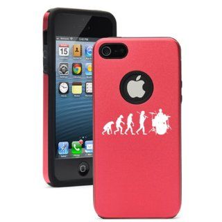Apple iPhone 5c Red CD2392 Aluminum & Silicone Case Cover Evolution Drummer Cell Phones & Accessories