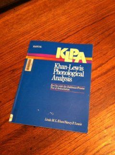 KLPA, Khan Lewis phonological analysis: Linda M. L Khan: Books