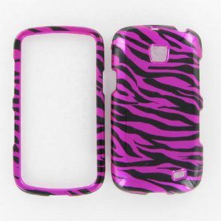 Samsung i110 Illusion Zebra on Hot Pink Hot Pink/Black Protective Case Cell Phones & Accessories
