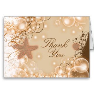 Beach wedding theme ~ thank you 2 cards